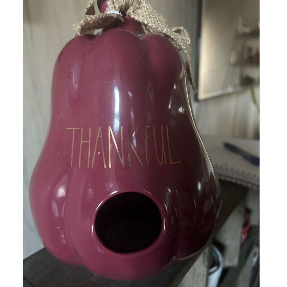 RAE DUNN Thankful Gourd Birdhouse